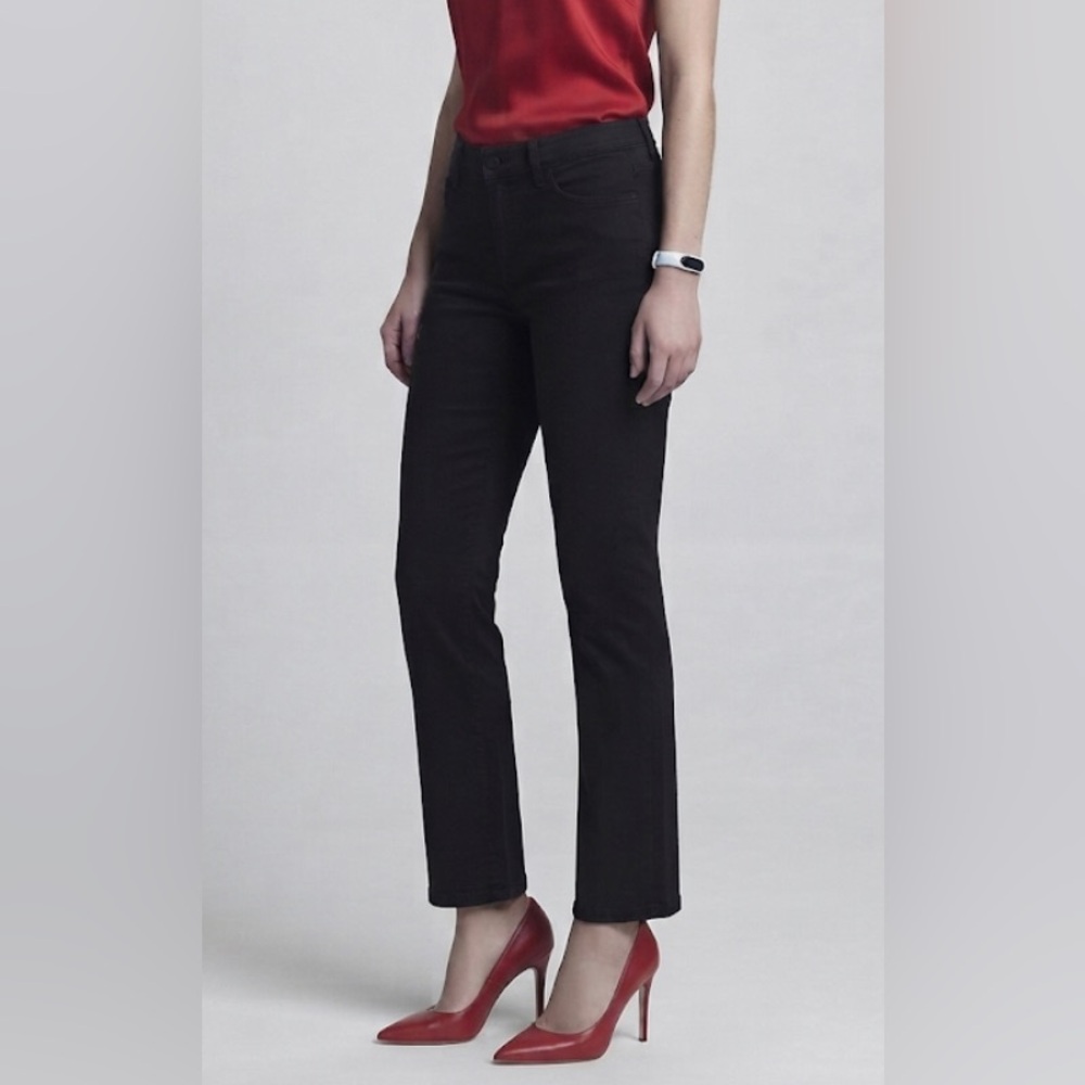 Zara | cotton blend black straight pants